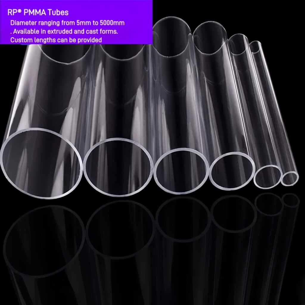 Premium Extrusion PMMA Tubes by RP® - High-Quality Extruded Acrylic Tubes