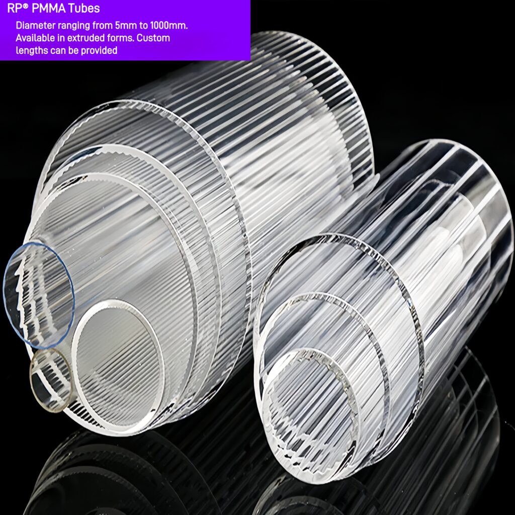 Premium Extrusion PMMA Tubes by RP® - High-Quality Extruded Acrylic Tubes